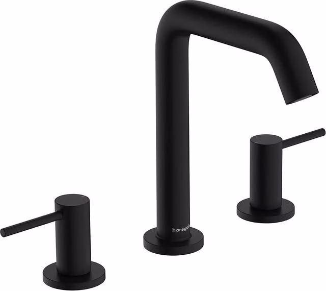 Grifo monomando para lavabo Hansgrohe Tecturis S 150 negro mate con vaciador automático push open