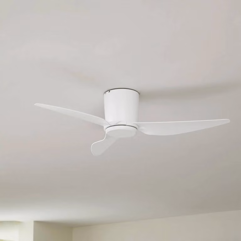 Ventilador de techo IKEA Lindby Aulo, blanco, diseño moderno para salón o comedor, Diámetro: 123 cm