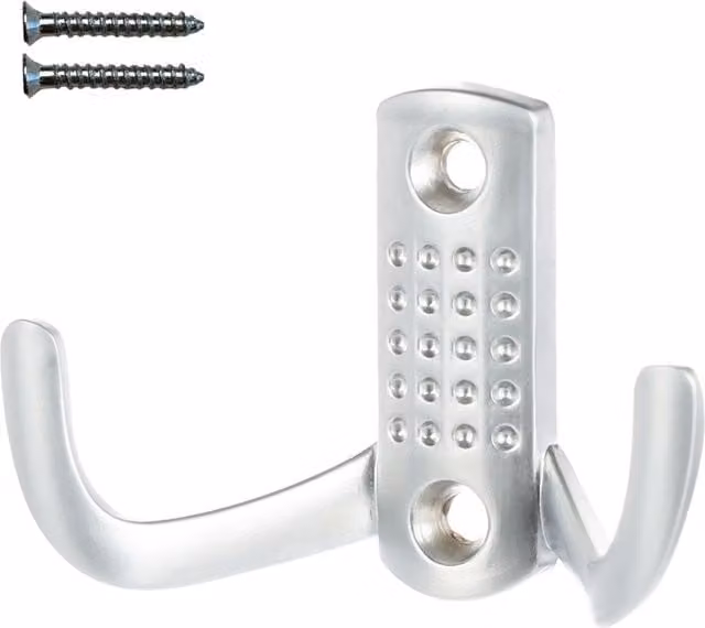 Colgador de pared Riex Xv06 de metal en acabado cromado mate color plata