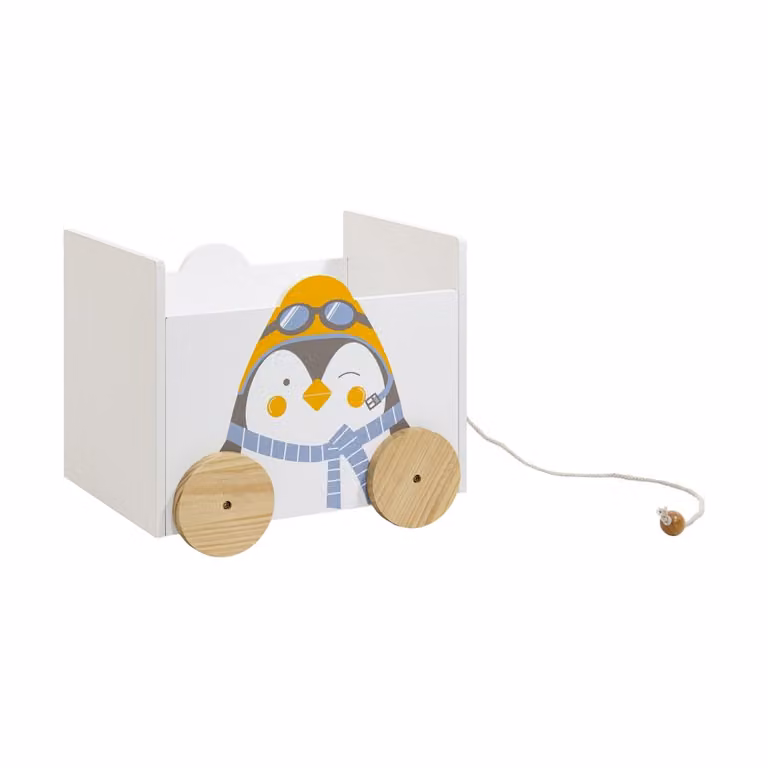 Baúl de almacenamiento Mobili Rebecca en madera de pino y MDF blanco para niños An/P/Al: 36 x 42 x 33,5 cm