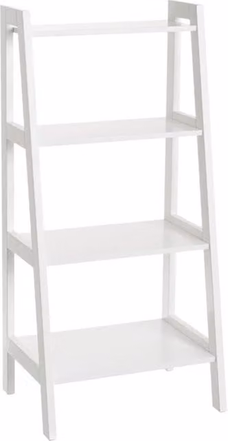 Estantería escalera de 4 estantes casaselección en MDF lacado blanco An/P/Al: 43 x 31 x 90 cm