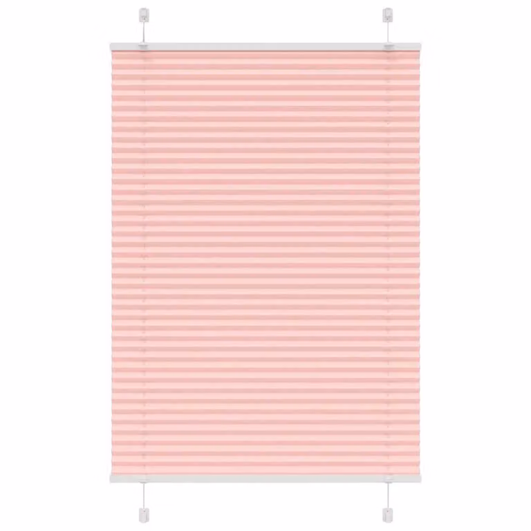 Estor Plisado Semitransparente vidaXL en Poliéster Color Rosa An: 84,4 cm, Al: 150 cm