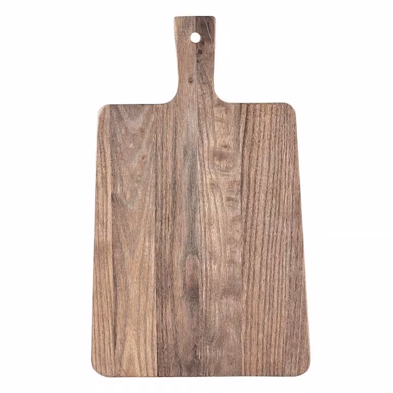 Tabla de cortar rectangular de madera House Doctor con asa en color marrón y beige, An/P: 42 x 26 cm