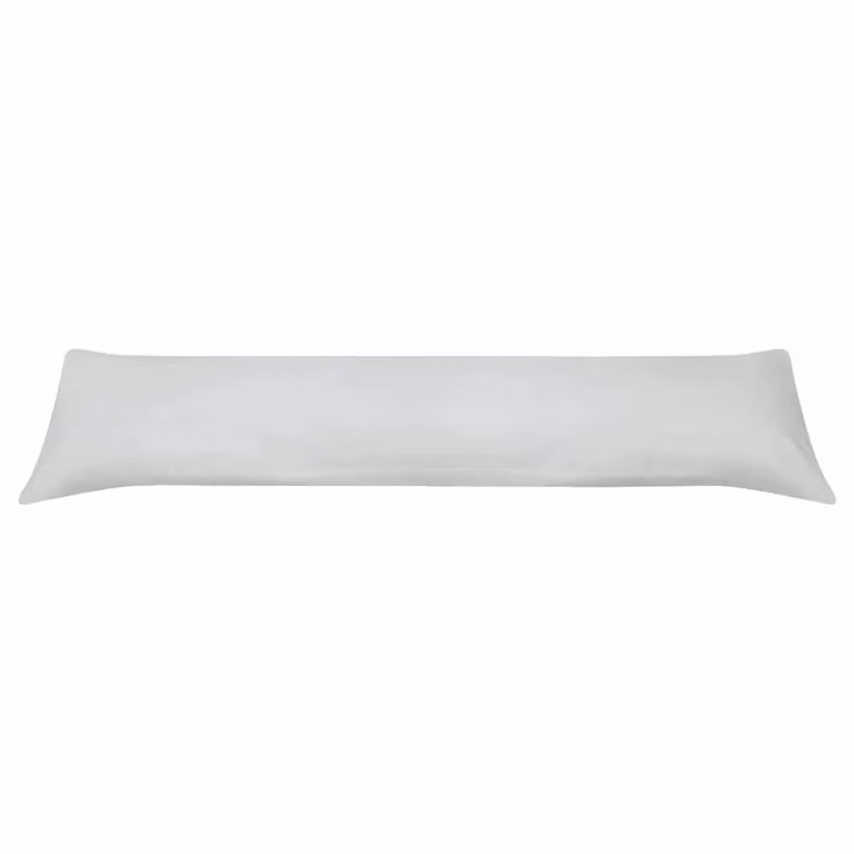 Almohada corporal vidaXL gris para dormir de lado o boca abajo, funda de microfibra lavable, 145 x 40 cm