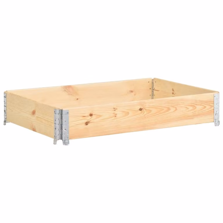 Arriate elevado Syfax de madera y acero galvanizado en marrón y multicolor, An/P/Al: 120 x 80 x 19 cm