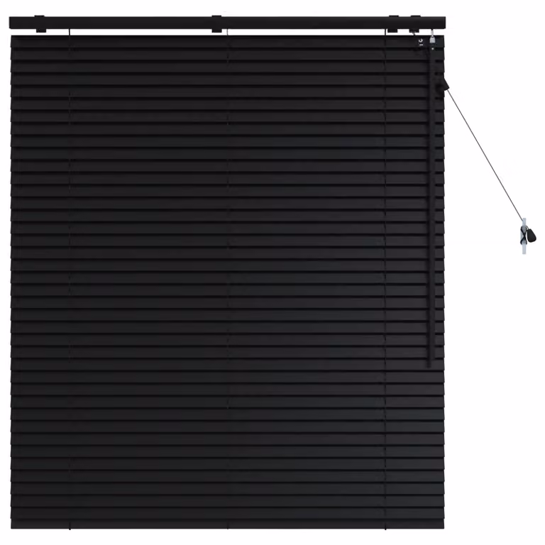 Persiana veneciana de madera vidaXL en negro, An/Al: 100 x 130 cm, 35 mm