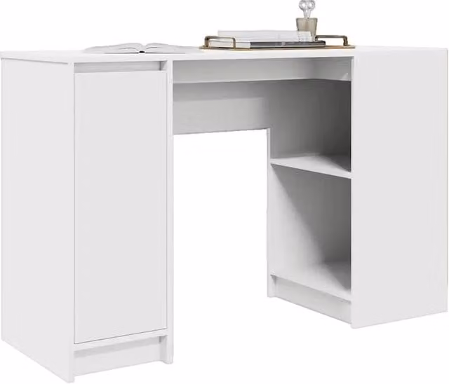 Escritorio de secretaria moderno vidaXL en color blanco con acabado mate, An/P/Al: 120 x 42 x 76 cm