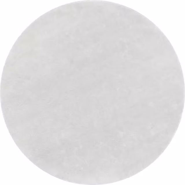 Alfombra Calissa redonda de color plata con acabado moderno y fibras sintéticas, Diámetro: 80 cm