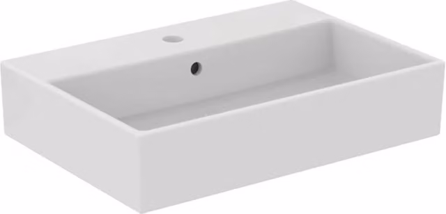 Lavabo de encimera rectangular Ideal Standard Strada en cerámica blanca con rebosadero An: 70 cm, P: 42 cm, Al: 15 cm