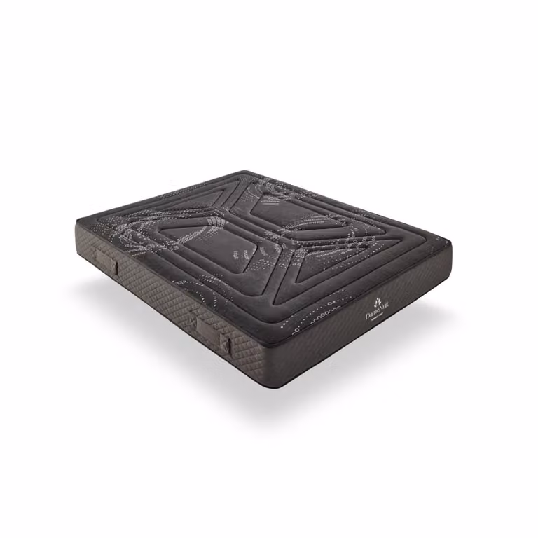 Colchón de muelles ensacados Simpur con tejido antibacterial y certificación Oeko-Tex, color negro, Altura: 25 cm