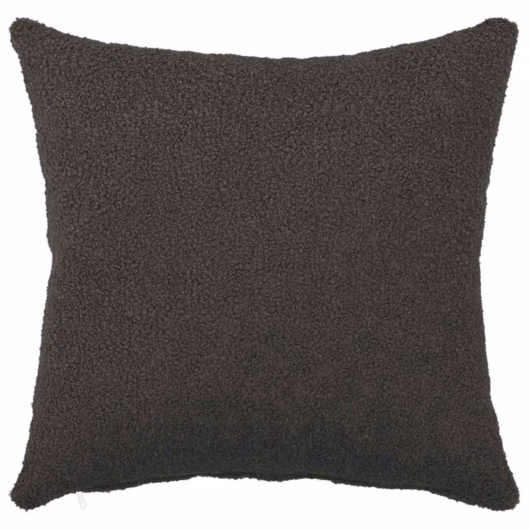 Set de 6 fundas de almohada vidaXL HEERLEN en tejido bouclé gris oscuro, 40 x 40 cm
