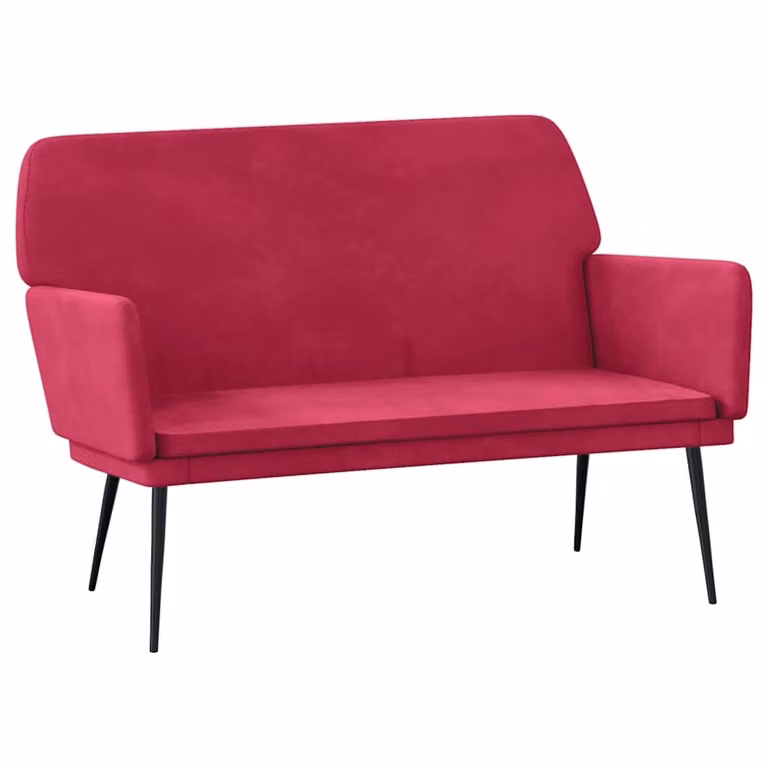 Banco de terciopelo rojo con reposabrazos vidaXL An/P/Al: 108 x 79 x 79 cm