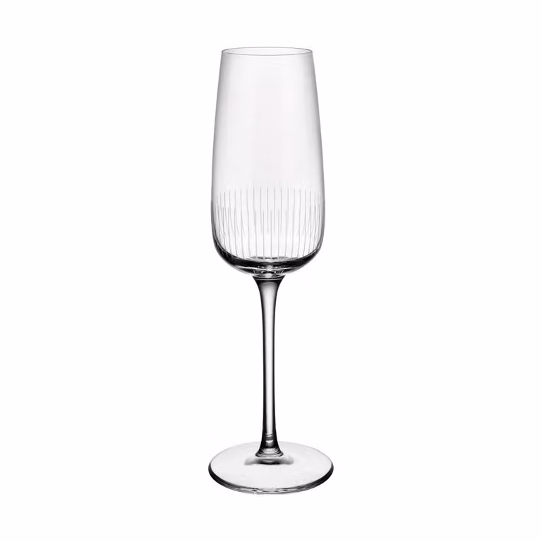Juego de 4 copas de champán Afina de Villeroy & Boch, cristal transparente, 12 cl