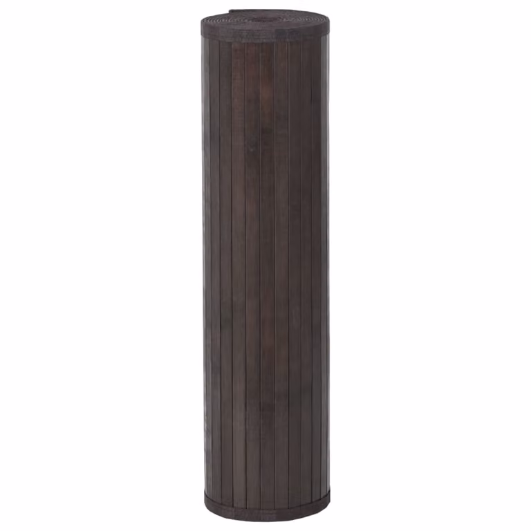 Alfombra rectangular de bambú vidaXL marrón con antideslizante, An/Al: 70 x 1000 cm