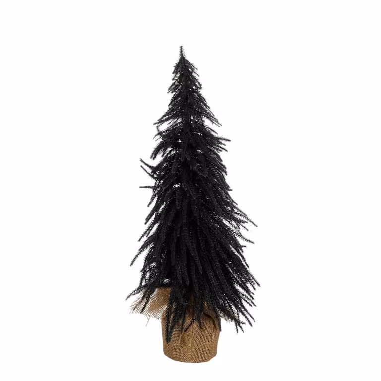 Árbol de Navidad decorativo de sobremesa House of Seasons en color negro, An/P/Al: 32 x 32 x 60 cm