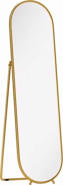 Espejo de cuerpo entero ovalado HOMCOM con marco metálico dorado An/Al: 50 x 180 cm