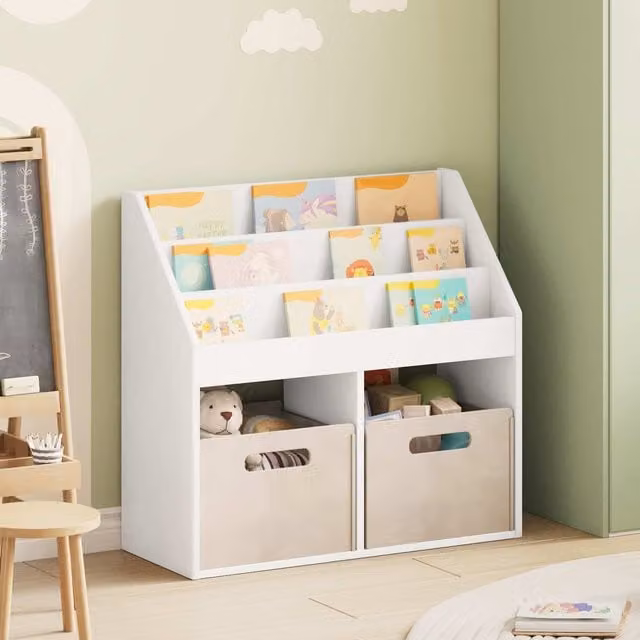 Estantería para niños vidaXL de madera MDF blanca An/P/Al: 72,5 x 29,5 x 69 cm