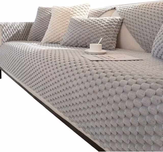 Funda para sofá esquinero de 4 plazas LIIYIELA en forma de L, antideslizante y resistente a manchas, color gris o negro