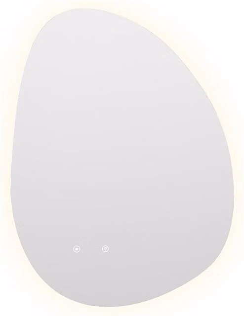 Espejo de baño iluminado LED asimétrico con función anti-vaho VENTE-UNIQUE An/Al: 60 x 80 cm