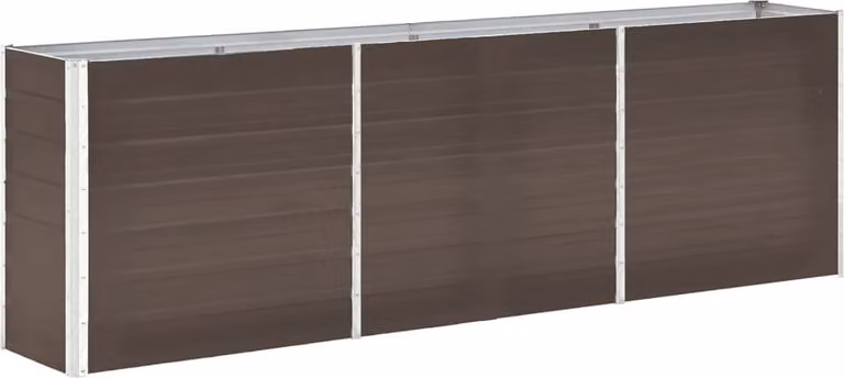 Arriate de jardín Syfax de acero galvanizado color marrón An/P/Al: 240 x 40 x 77 cm