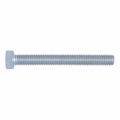 Pack de 50 tornillos de cabeza hexagonal LPP M12 x 40 mm, acero cincado clase 8.8, color plata