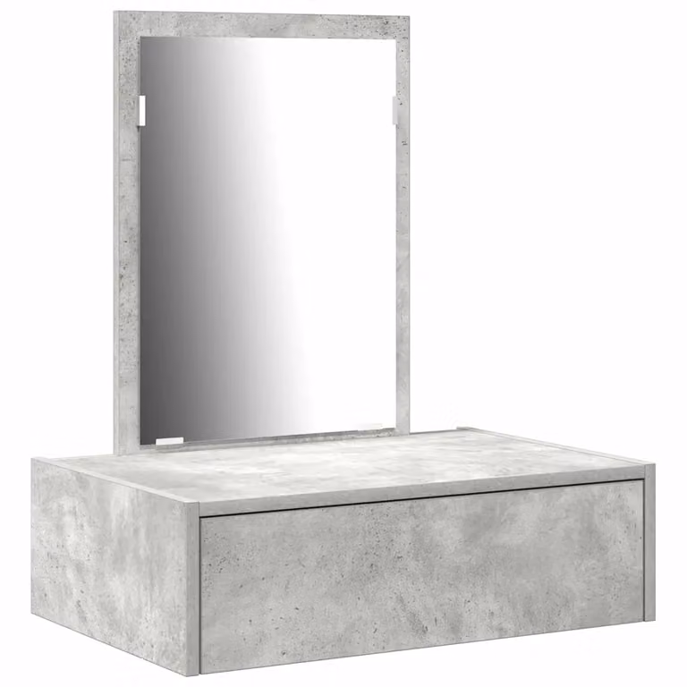 Mesa tocador moderna vidaXL en color gris de madera de ingeniería An/P/Al: 60 x 40 x 70 cm