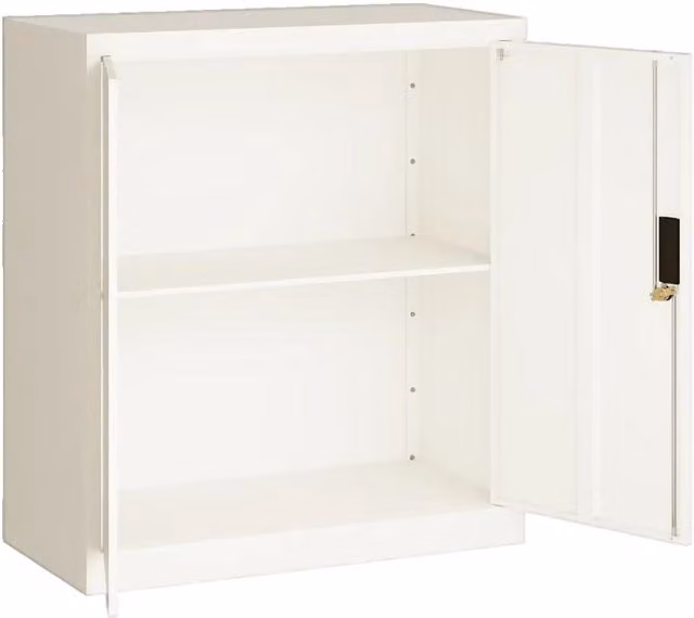 Armario archivador de acero vidaXL blanco con puertas batientes y cerradura An/P/Al: 79 x 40 x 90 cm