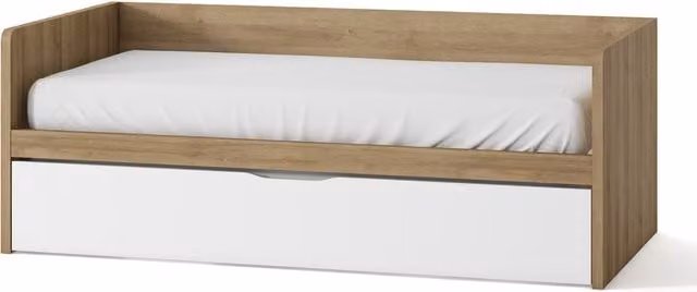 Cama nido Mio de El Corte Inglés con costados altos y cajones en blanco o marrón