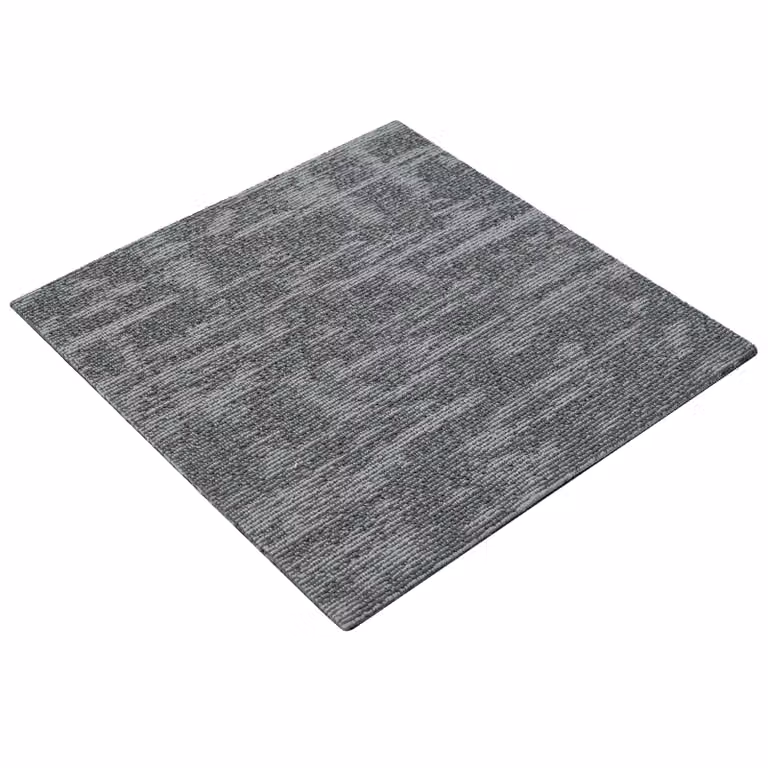 Set de 4 azulejos de alfombra modernos vidaXL en color gris, de polipropileno, An/P: 50 x 50 cm