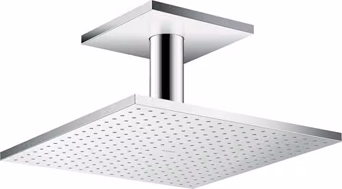 Ducha superior Hansgrohe Axor Showersolutions de diseño cuadrado en cromo con tecnología de ahorro de agua y un chorro de agua de 30 x 30 cm