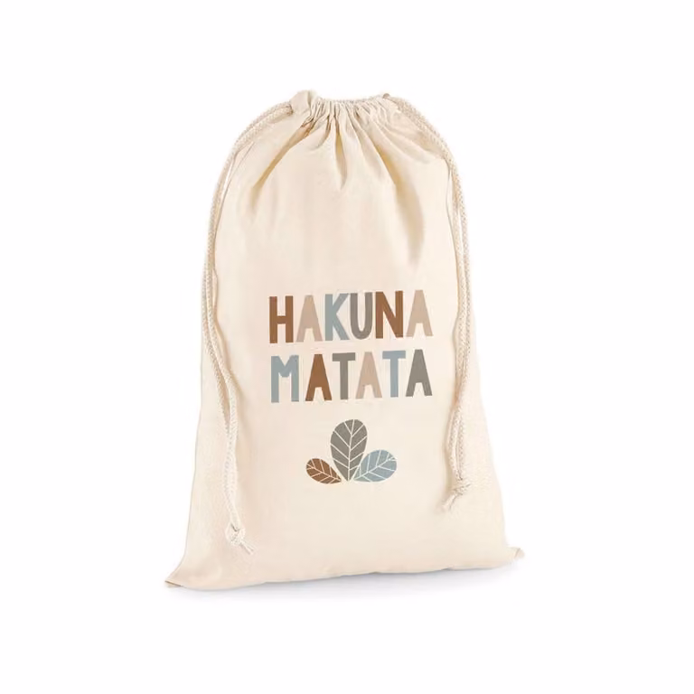 Bolsa de almacenaje de algodón Nicolasito para niños en color beige, An/Al: 70 x 55 cm