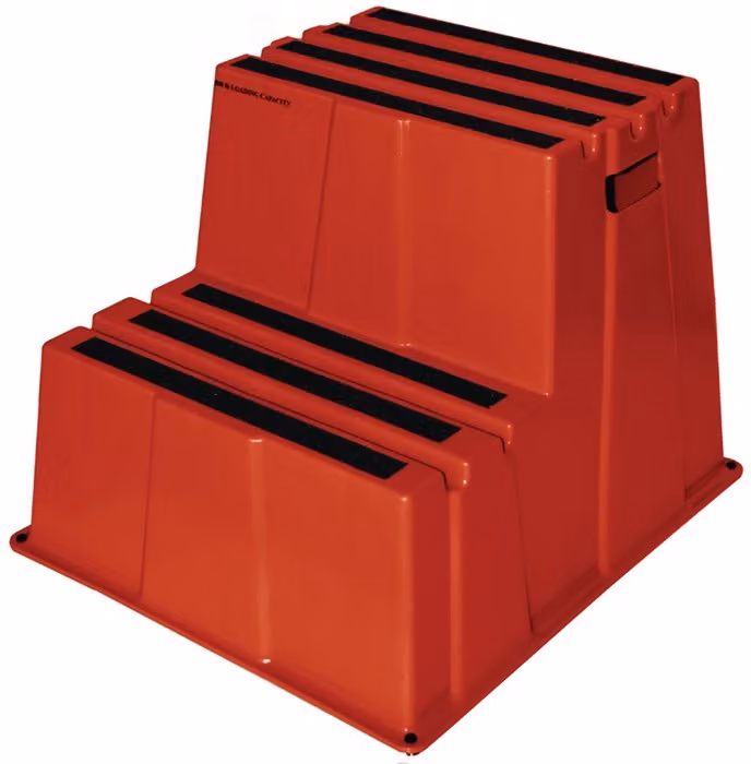 Escalón de plataforma para cargas pesadas Twinco modelo Stufen 2 color rojo con altura de 50 cm
