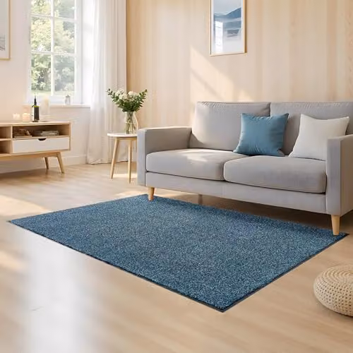 Felpudo VEVOR para interior y exterior, moderno y lavable con reverso de PVC, Azul Pizarra, An/P/Al: 121,9 x 182,9 x 0,7 cm