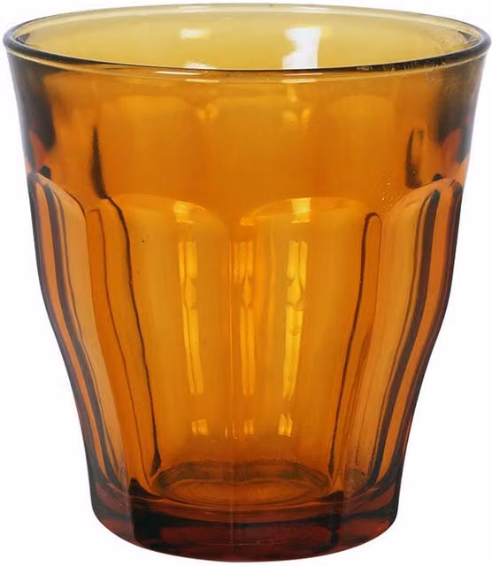 Set de 6 vasos de agua Duralex Picardie de 250 ml en color ámbar