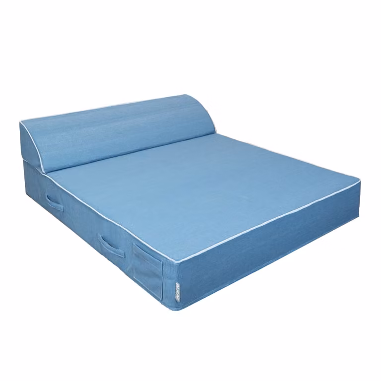 Diván de 2 plazas MX HOME en azul vaquero rafia para jardín