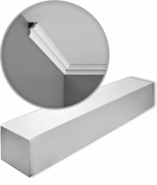 Set de 27 molduras de cornisas Orac Decor CX148 Axxent en color blanco de Duropolymer®