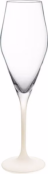 Juego de 4 copas de champán Manufacture Rock Blanc de Villeroy & Boch en color blanco y transparente