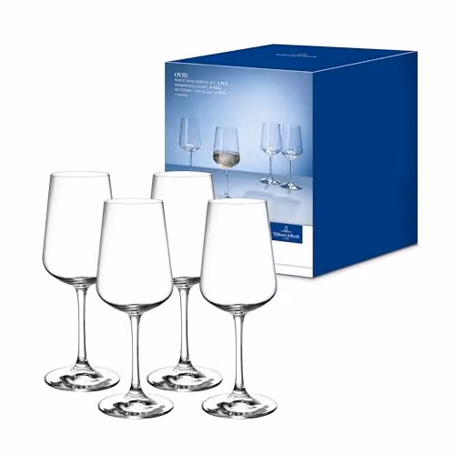 Set de 4 copas de vino blanco Ovid de Villeroy & Boch en cristal transparente de 380 ml