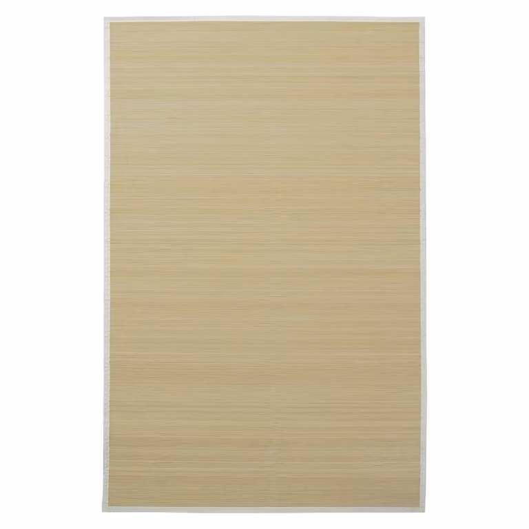 Alfombra de bambú vidaXL moderna y antideslizante, An/P: 100 x 160 cm, color beige/marrón
