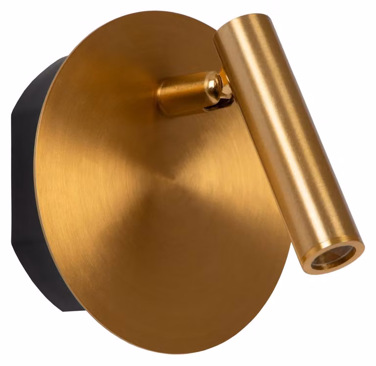 Lámpara de lectura de pie LED JOLIJN de Lucide en color dorado con batería recargable y diseño ajustable de metal