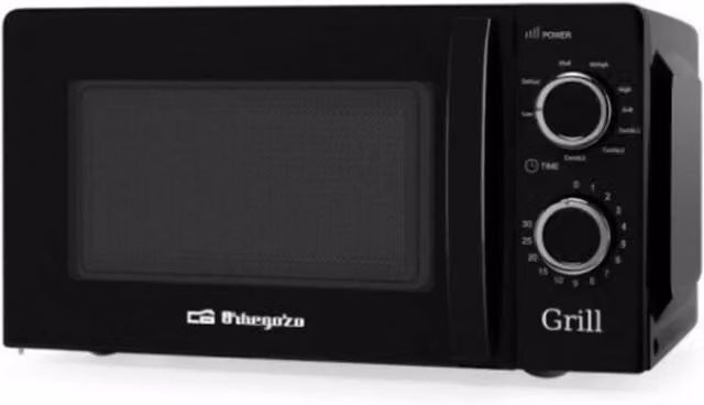 Microondas con grill Orbegozo MIG2131 de 20 l en color negro con 700 w