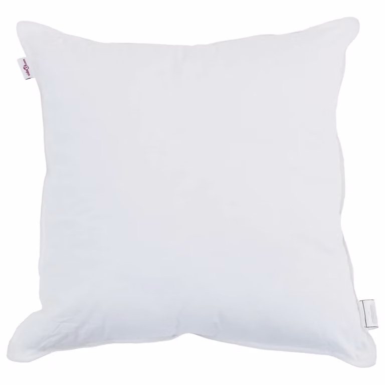 Set de 2 almohadas cuadradas vidaXL de algodón en color blanco, An/P/Al: 40 x 40 x 4 cm