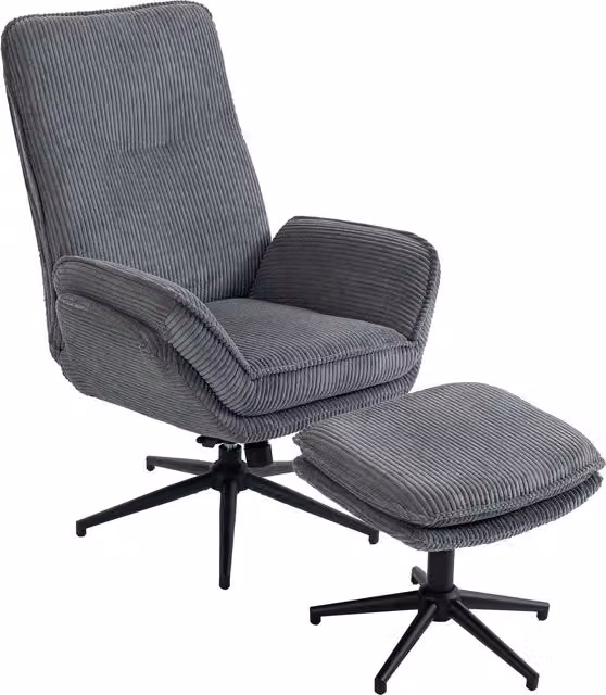 Sillón relax HOMCOM con función reclinable de 130 grados, sillón para TV con reposapiés, estructura de metal y diseño moderno en color gris