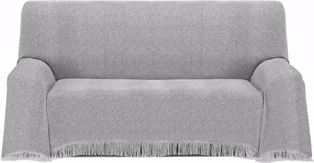 Plaid multiusos reversible Moraig de Donegal Collections en color negro, An/P/Al: 230 x 260 cm