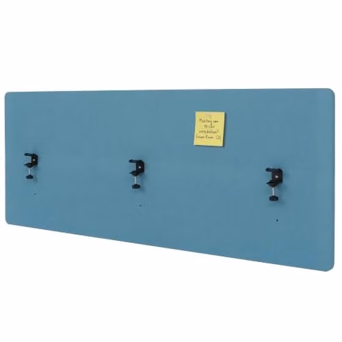 Mampara acústica de mesa Mendler HWC-G75 en color turquesa, An/Al: 60 x 160 cm