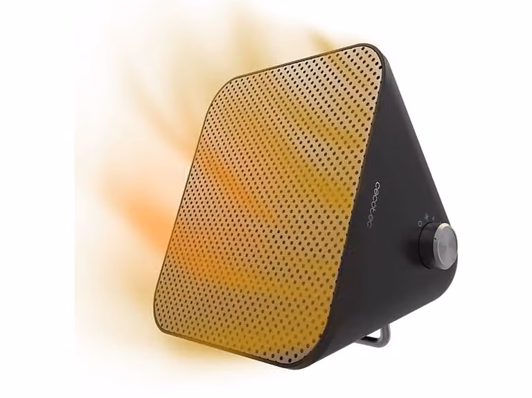 Calefactor cerámico Cecotec ReadyWarm 1500 Max Ceramic Design Negro con 3 modos, termostato regulable y protección contra sobrecalentamiento