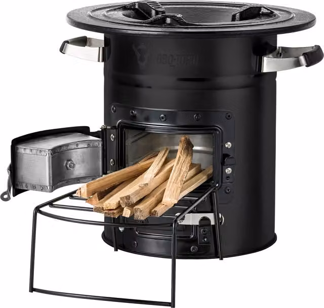 Estufa Rocket BBQ-toro Rakete 2 en color negro para uso sobre mesa