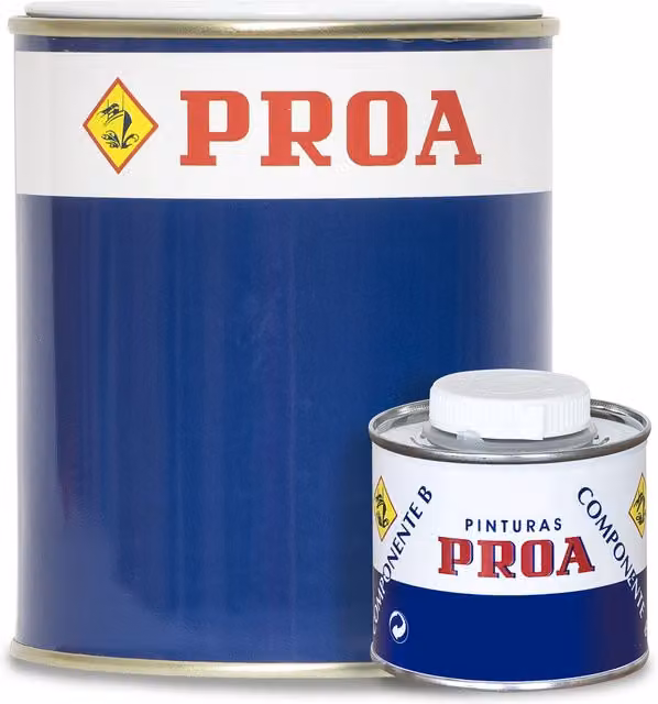 Esmalte poliuretano satinado de 2 componentes PROA Blanco 12,2 l para metal, fibra y cristal