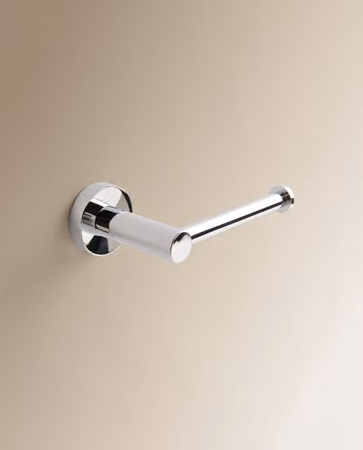 Portarrollos sin tapa Hera de El Corte Inglés en color plata y metal para montaje en pared