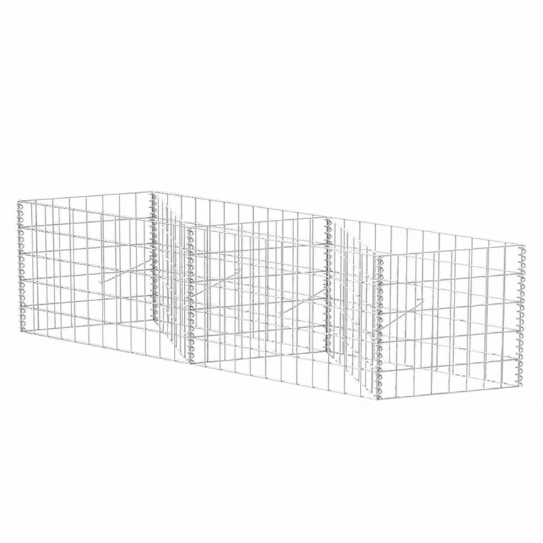 Cesta de muro de gaviones vidaXL de acero galvanizado color plata An/P/Al: 120 x 30 x 50 cm